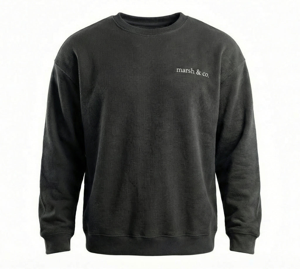 Oversized Cropped Knit Sweatshirt : Grey