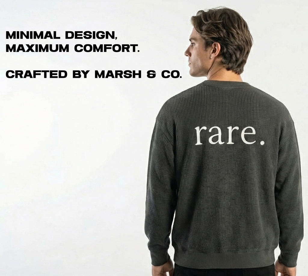 Oversized Cropped Knit Sweatshirt : Grey